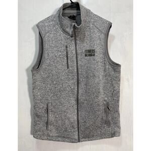 Charles River Apparel FOUNDERS Brewing Logo Gray Fleece Vest Men's Sz XL